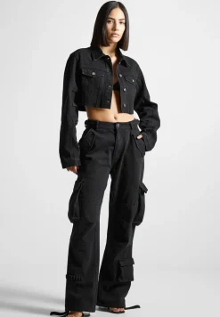 Cropped Tacked Sleeve Jacket