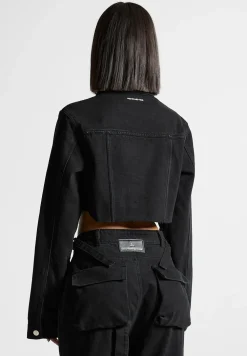 Cropped Tacked Sleeve Jacket