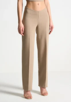 Curved Waist Tailored Trousers