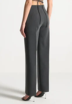 Curved Waist Tailored Trousers