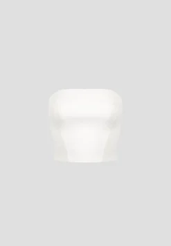 Denim Bandeau Corset Top