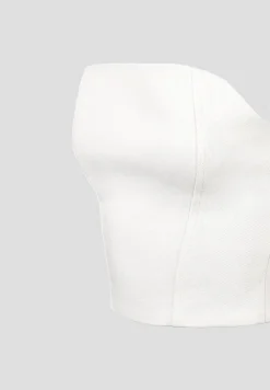 Denim Bandeau Corset Top