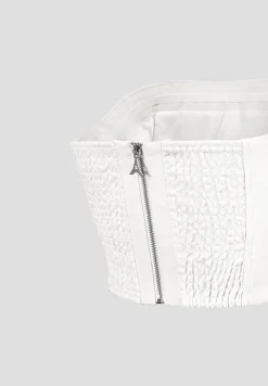 Denim Bandeau Corset Top