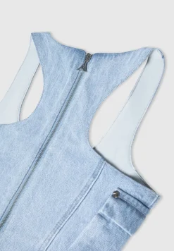 Denim Cargo Corset Top