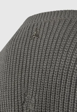 Distressed Knit Crop Jumper