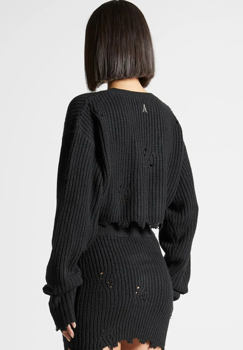 Distressed Knit Crop Jumper