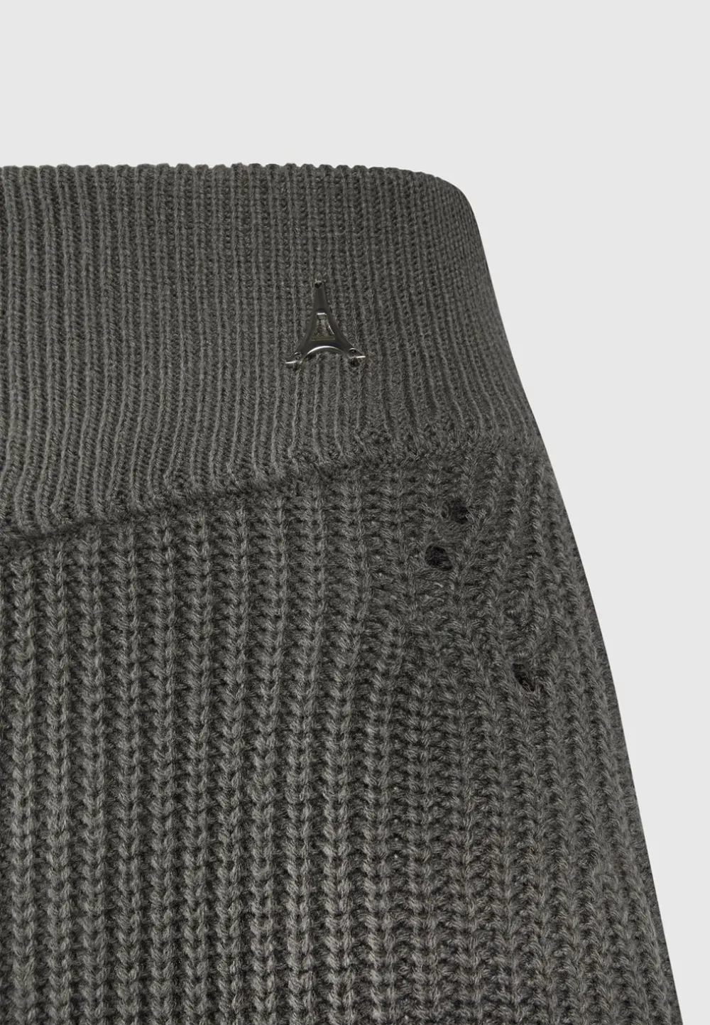 Distressed Knit Mini Skirt