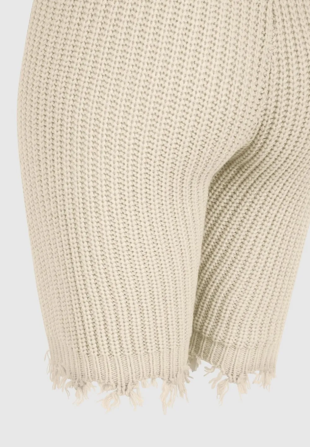 Distressed Knitted Cycling Shorts