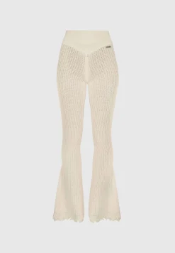 Distressed Knitted Fit And Flare Leggings