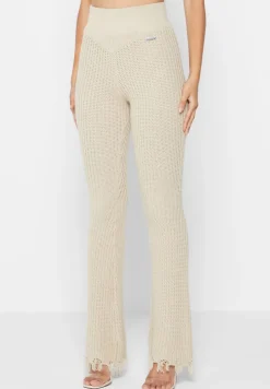 Distressed Knitted Fit And Flare Leggings