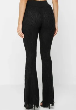 Distressed Knitted Fit And Flare Leggings