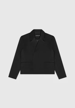 Double Breasted Tailored Cropped Blazer