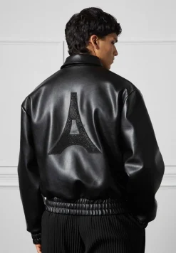 Eiffel Rhinestone Varsity Jacket