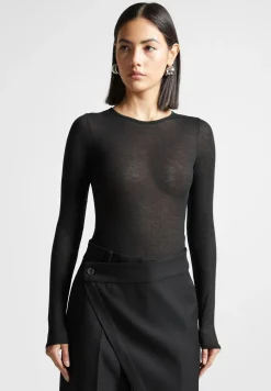Eternelle Sheer Long Sleeve Bodysuit