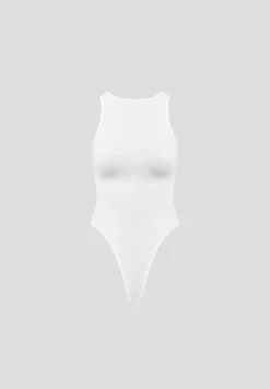 Eternelle Sheer Racer Neck Bodysuit