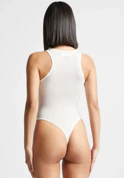 Eternelle Sheer Racer Neck Bodysuit