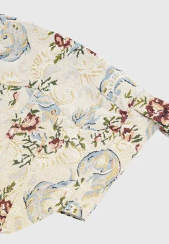 Floral Jacquard Bardot Corset Top