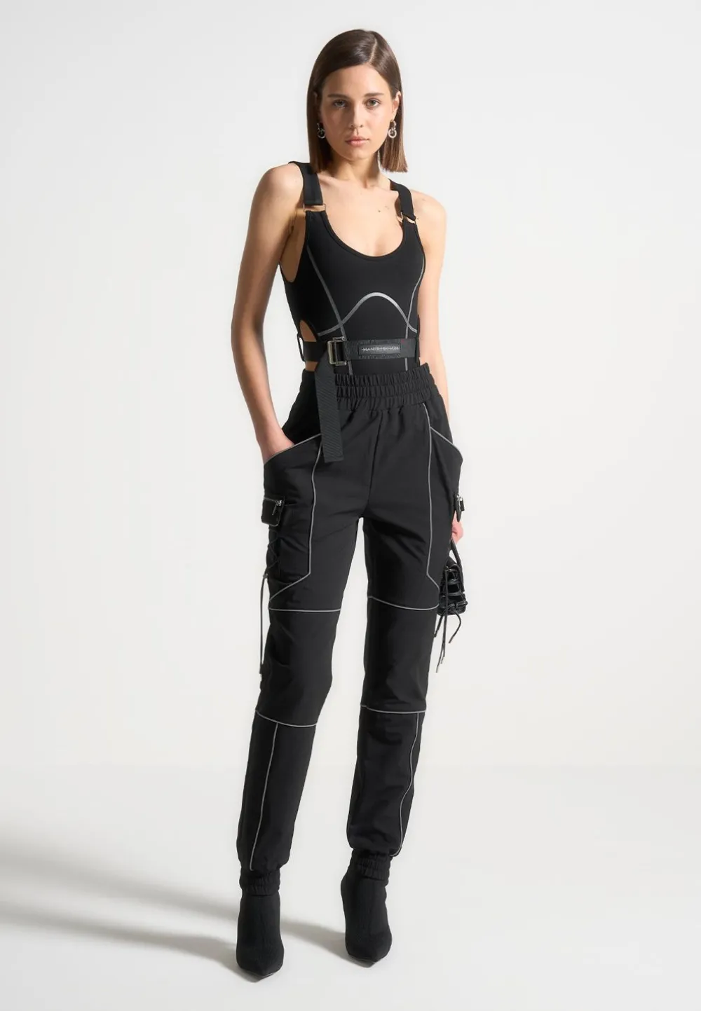 High Leg Reflective Bodysuit