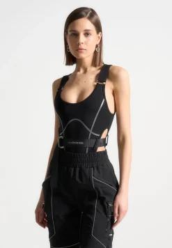 High Leg Reflective Bodysuit