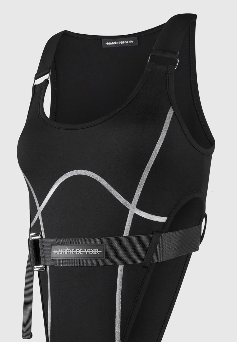 High Leg Reflective Bodysuit