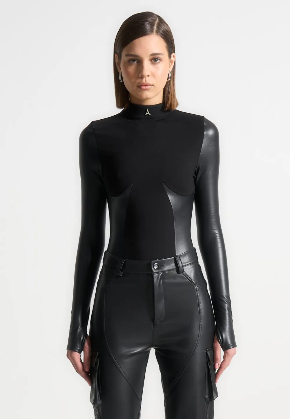 High Neck Long Sleeve Bodysuit