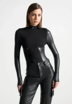 High Neck Long Sleeve Bodysuit