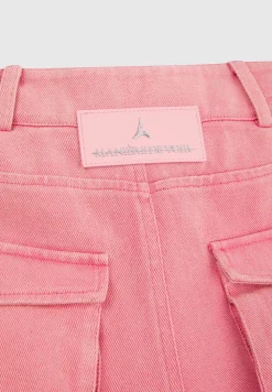 High Waisted Cargo Pants - Washed