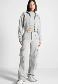 High Waisted Jersey Cargo Pants