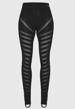 High Waisted Knitted Spiral Contour Leggings