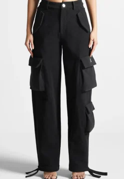 High Waisted Loopback Cargo Pants