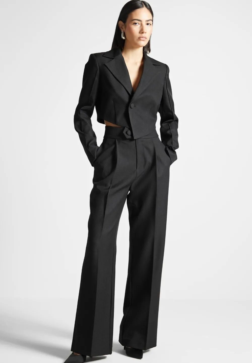 High Waisted Tailored Trousers