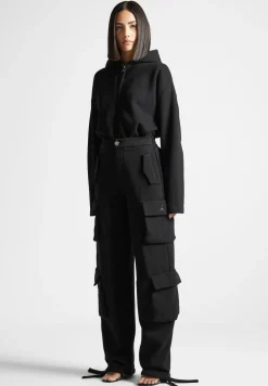 Hooded Cargo Jumpsuit