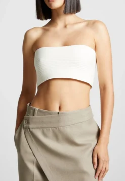 3-In-1 Knit Overlay Bandeau Cardigan