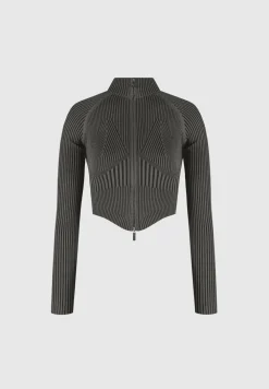 Knitted Backless Corset Top