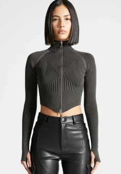 Knitted Backless Corset Top