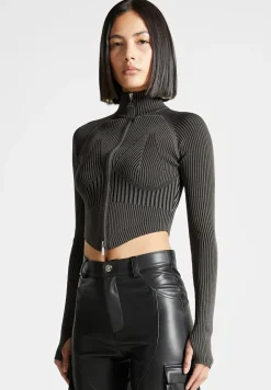 Knitted Backless Corset Top