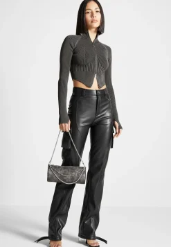 Knitted Backless Corset Top