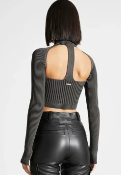 Knitted Backless Corset Top