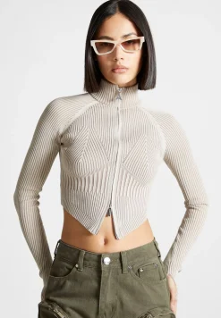 Knitted Backless Corset Top