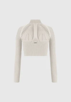 Knitted Backless Corset Top