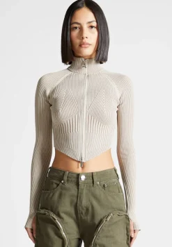 Knitted Backless Corset Top