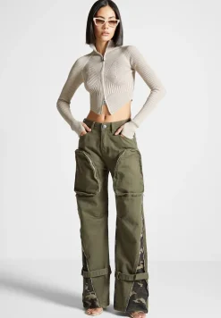 Knitted Backless Corset Top