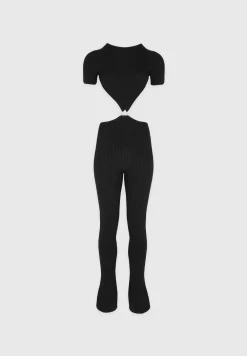 Knitted Backless Jumpsuit