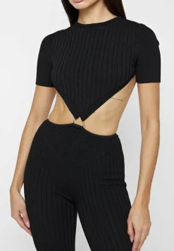 Knitted Backless Jumpsuit