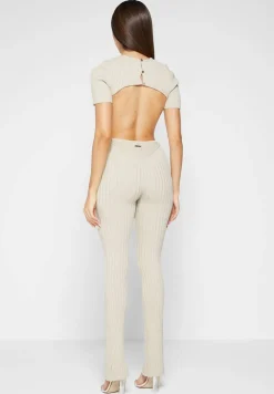 Knitted Backless Jumpsuit