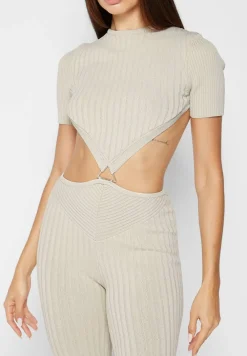 Knitted Backless Jumpsuit