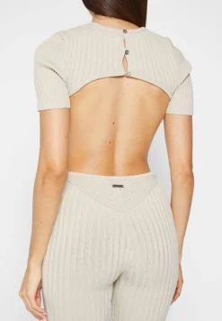 Knitted Backless Jumpsuit