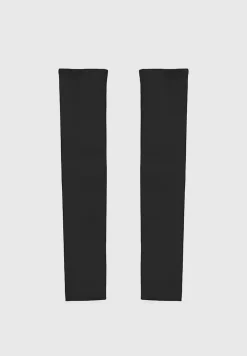 Knitted Contour Dress With Vegan Leather Sleeves