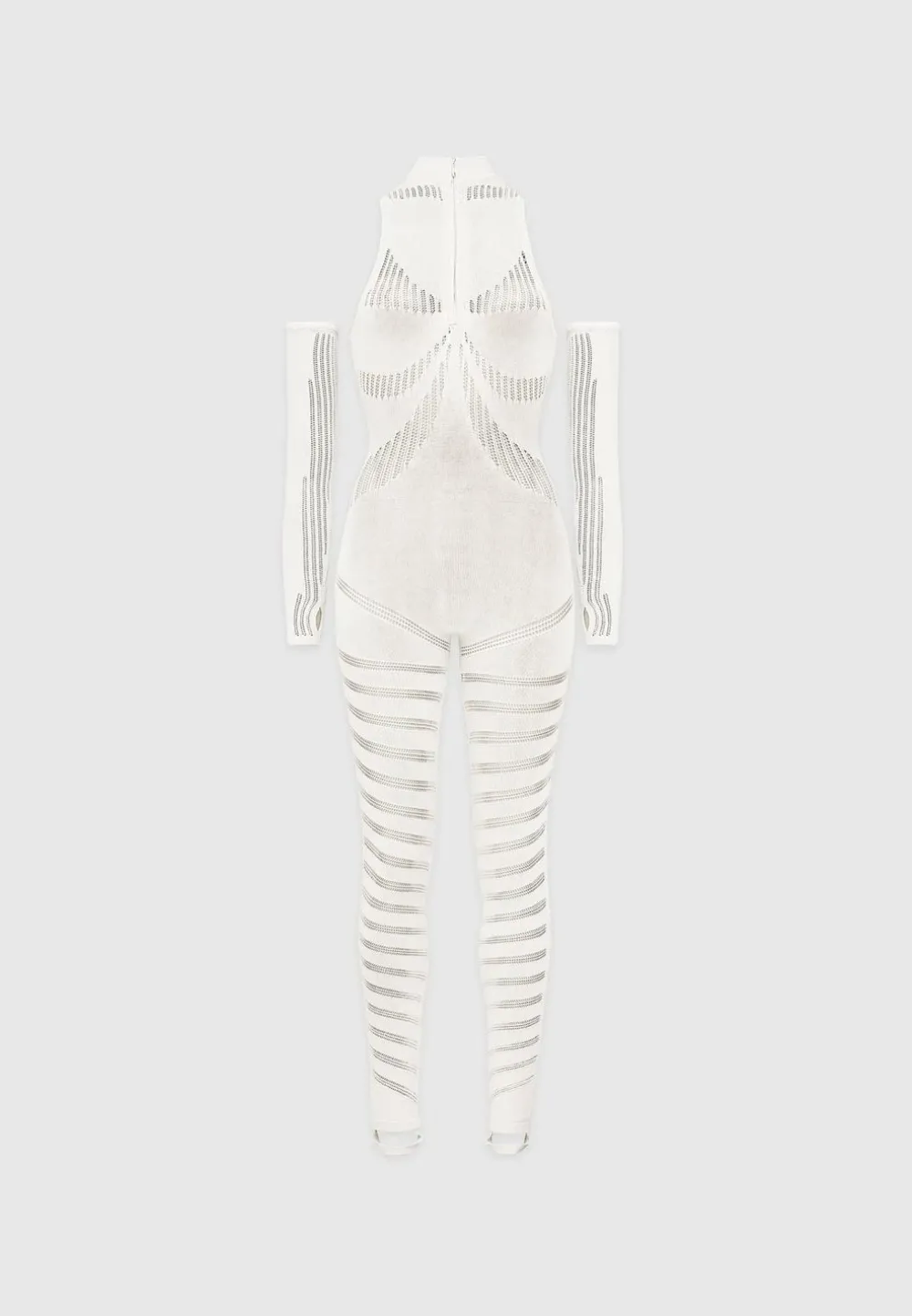 Knitted Contour Jumpsuit With Sleeves