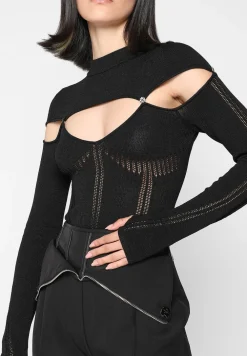 Knitted Cut Out Bodysuit